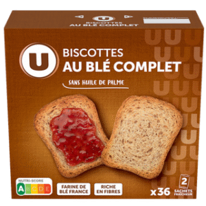 BISCOTTES AU BLE COMPLET U 300G