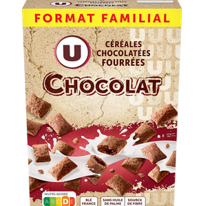 CEREALES CHOCOLATEES FOURRES AU CHOCOLAT U 600G UNITE