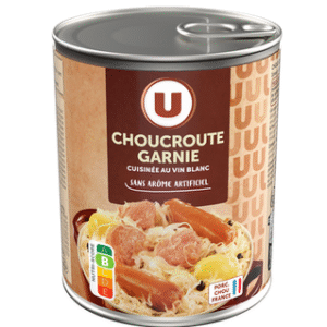 CHOUCROUTE GARNIE CUISINEE AU VIN BLANC U 800G UNITE