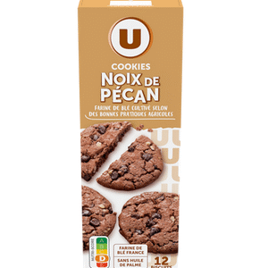 COOKIES NOIX DE PECAN & PEPITES DE CHOCOLAT U 200G UNITE