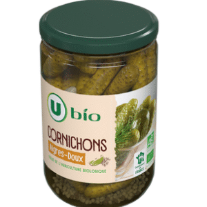 CORNICHONS AIGRES DOUX BIO U 360G UNITE
