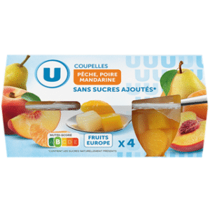 COUPELLE PECHE POIRE MANDARINE U 260G UNITE