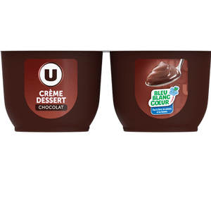 CREME DESSERT U CHOCOLAT 125G PAR 4