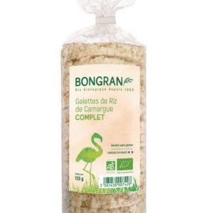 GALETTES DE RIZ DE CAMARGUE COMPLET BONGRAN 130G UNITE
