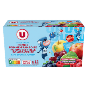GOURDES MAT & LOU POMME FRAMBOISE MYRTILLE & CERISE 90G PAR 12