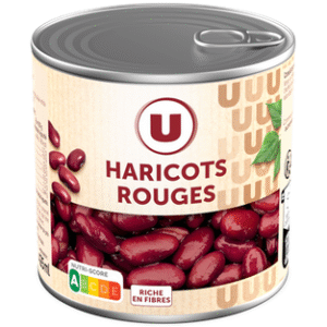 HARICOTS ROUGES RICHES EN FIBRE U 250G UNITE