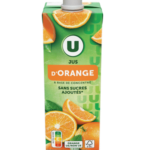 JUS D’ORANGES U BRIQUE 1L