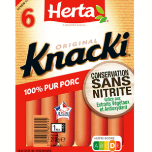 KNACKI PORC HERTA SANS NITRITE 210G UNITE