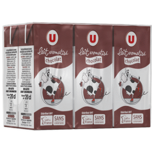 LAIT AROMATISE CHOCOLAT U BRIQUES 20CL PAR 6