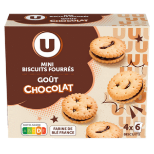MINI FOURRES RONDS CHOCOLAT U MAT & LOU 168G UNITE