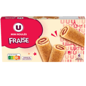 MINI ROULES FRAISE U 150G UNITE
