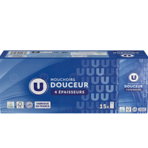 MOUCHOIRS EN PAPIER U LOT DE 15 ETUIS
