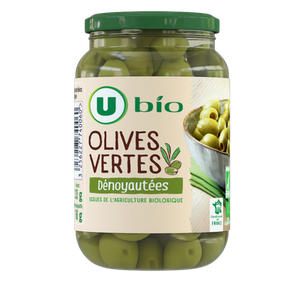 OLIVES VERTES DENOYAUTEES BIO U 160G UNITE