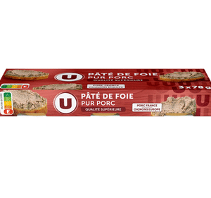 PATE DE FOIE PUR PORC 80G PAR 3