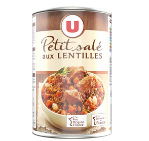 PETIT SALE AUX LENTILLES A LA GRAISSE DE CANARD U 420 G UNITE