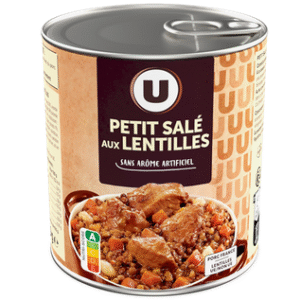 PETIT SALE AUX LENTILLES A LA GRAISSE DE CANARD U 840G UNITE