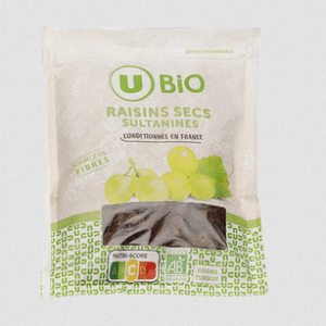 RAISINS SECS SULTANINES BIO U 200G UNITE