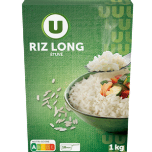RIZ LONG BLANC ÉTUVÉ U 1000G UNITÉ