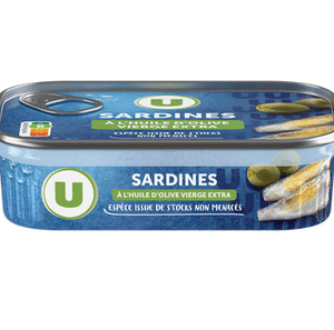 SARDINES A L HUILE D OLIVE VIERGE 95G UNITE