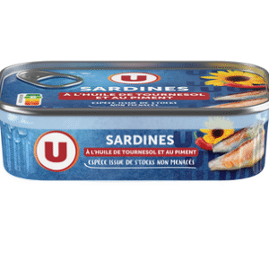 SARDINES A L&rsquo;HUILE DE TOURNESOL ET PIMENT 135G UNITE