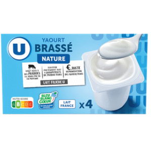 YAOURTS BRASSES NATURE U 125G PAR 4
