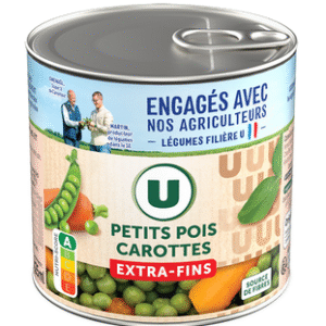 PETITS POIS CAROTTES EXTRA FINS U 265G UNITE