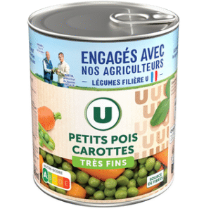 PETITS POIS CAROTTES U TRES FINS 530G UNITE